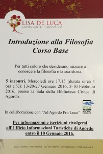 Locandina Corso di Filosofia